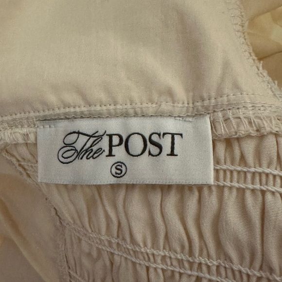 The Post cream fairycore cottagecore cotton mulit-tiered maxi dress Size Small - Picture 10 of 10